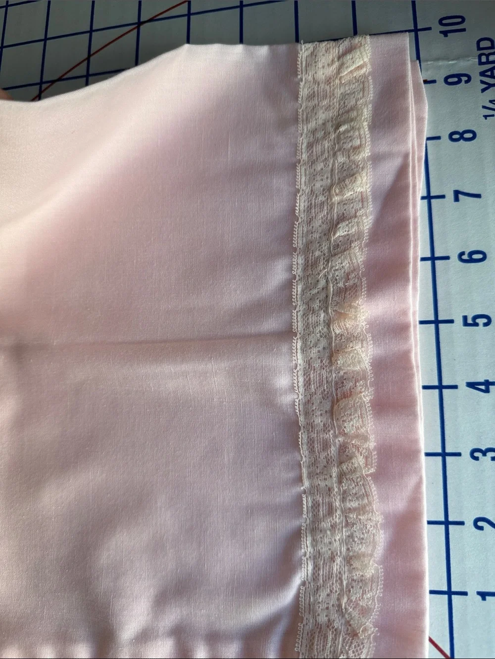 Lot 3 Vintage Pillowcases Embroidered Floral Pink Yellow Lace Cottage